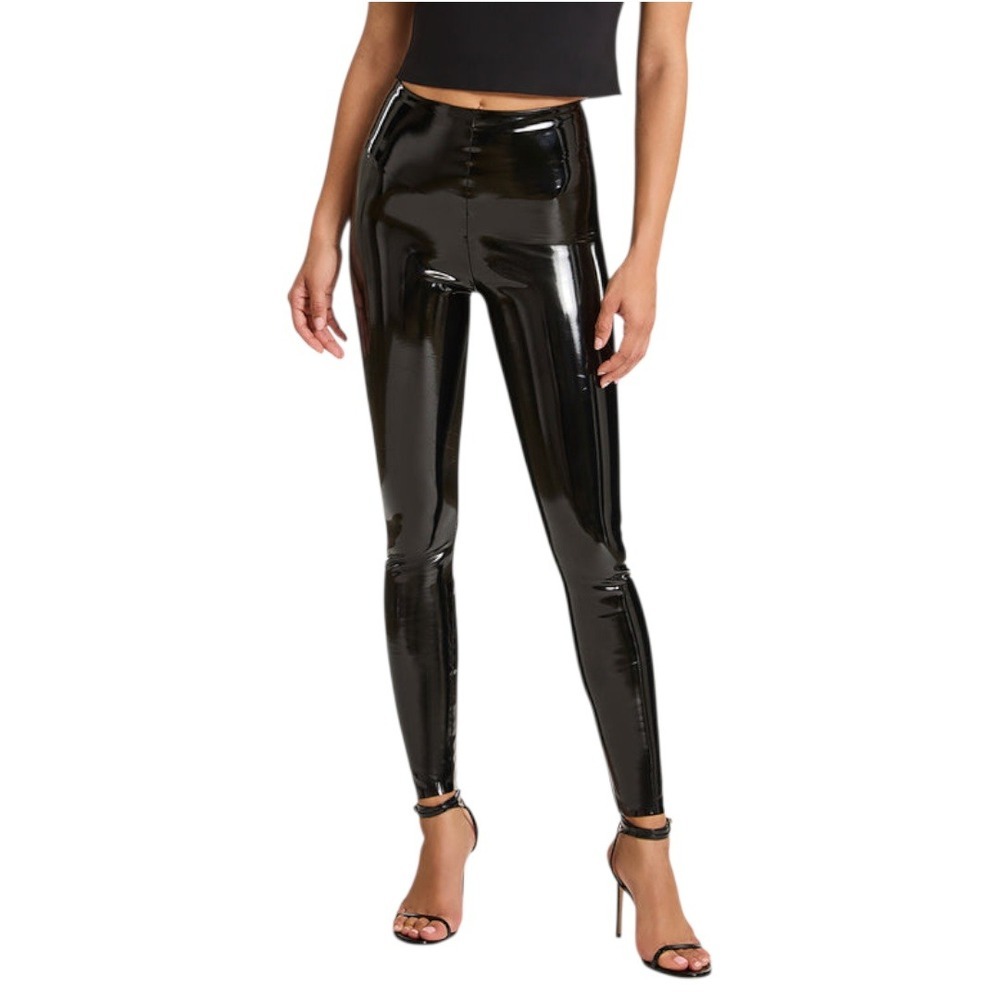 Commando Faux Patent Leather Leggings In Black Sz S